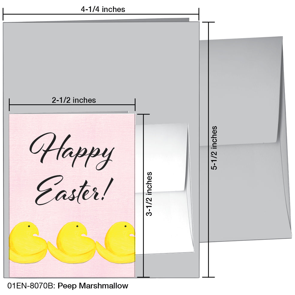 Peep Mashmallow, Greeting Card (8070B), Enclosure, www.printedcanvas.com