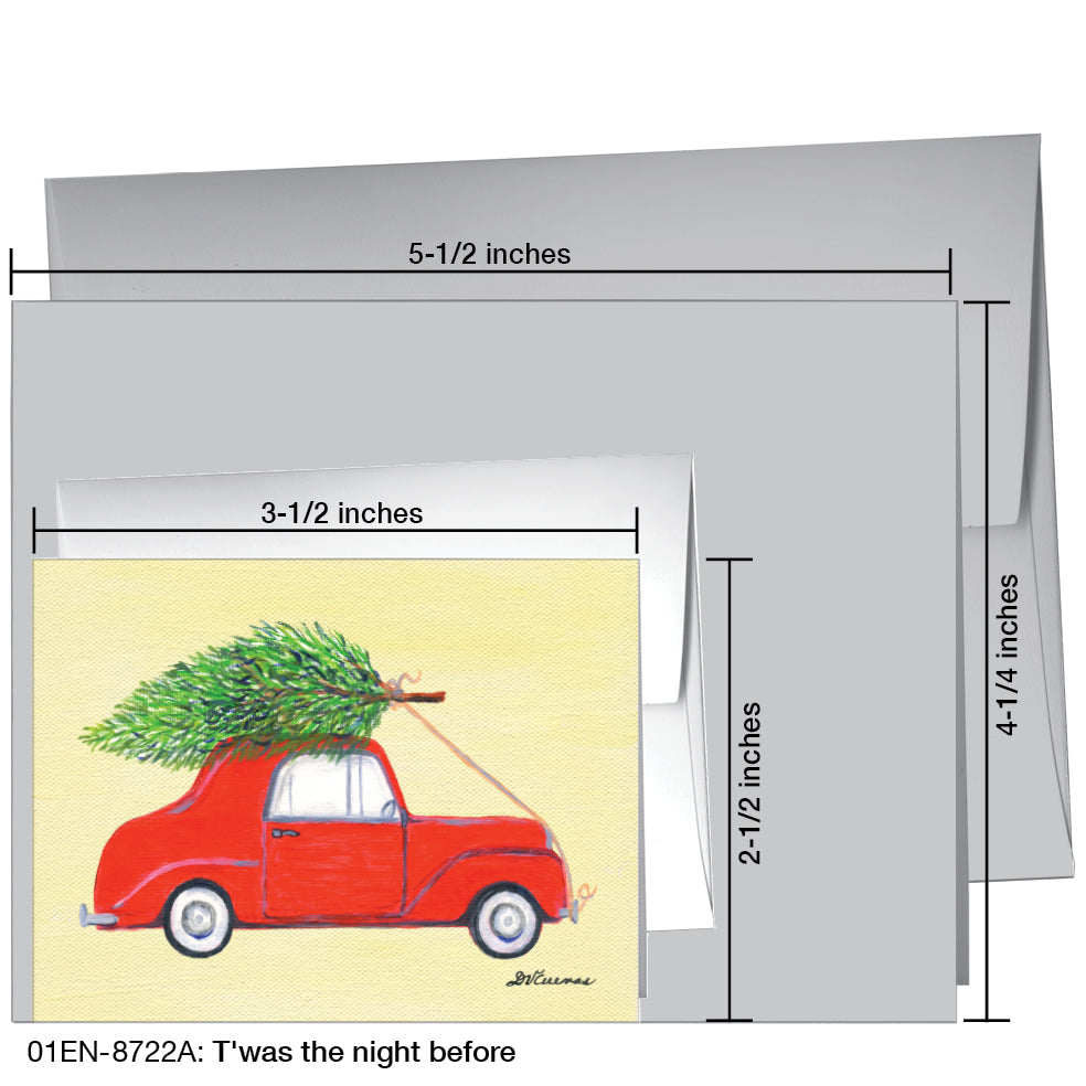 T'was the night before, Greeting Card (8722A), Enclosure, www.printedcanvas.com