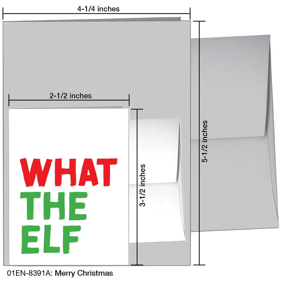Merry Christmas, Greeting Card (8391A), Enclosure, www.printedcanvas.com