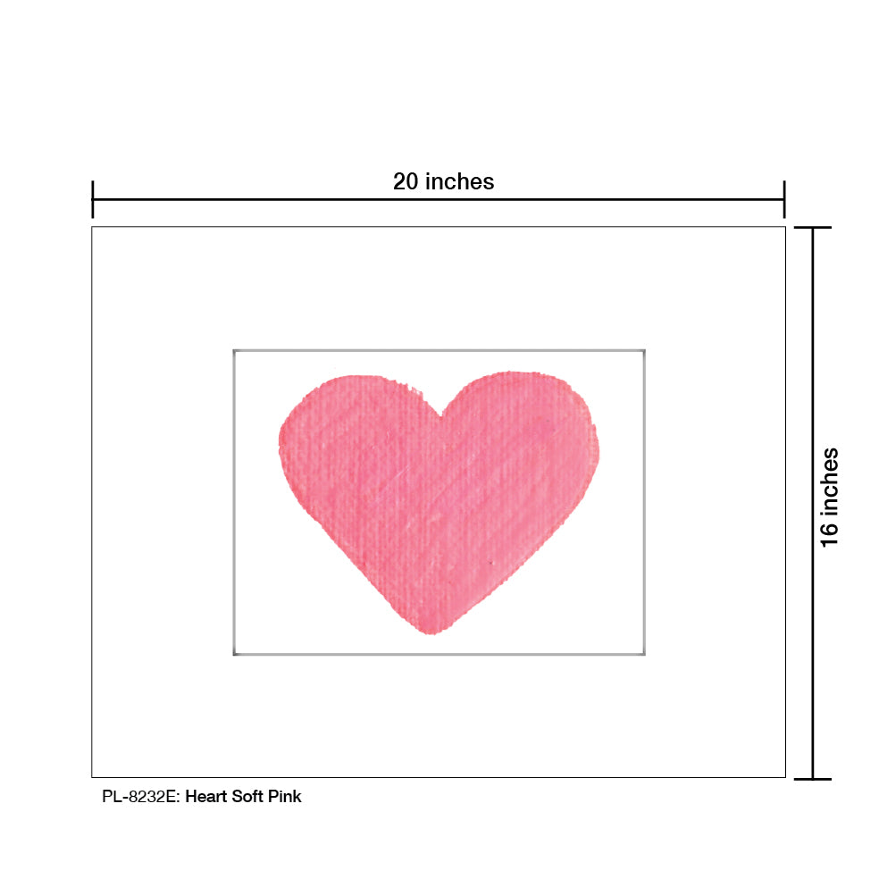 Heart Soft Pink, Print (#8232E) - Printed Canvas