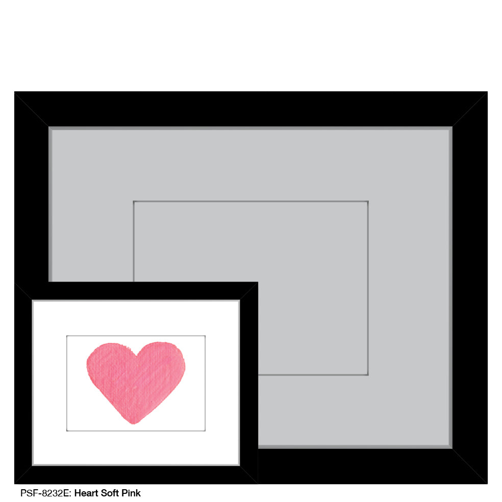 Heart Soft Pink, Print (#8232E) - Printed Canvas