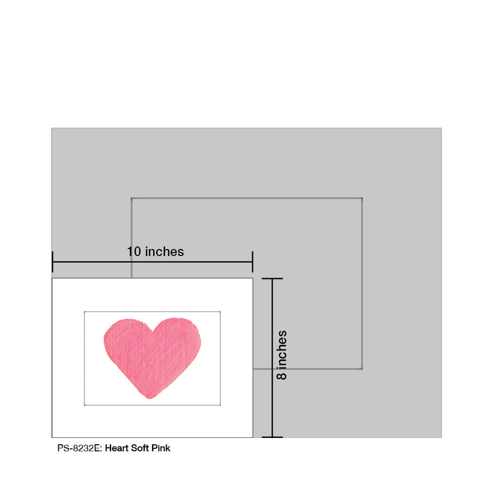 Heart Soft Pink, Print (#8232E), Print Matted, www.printedcanvas.com