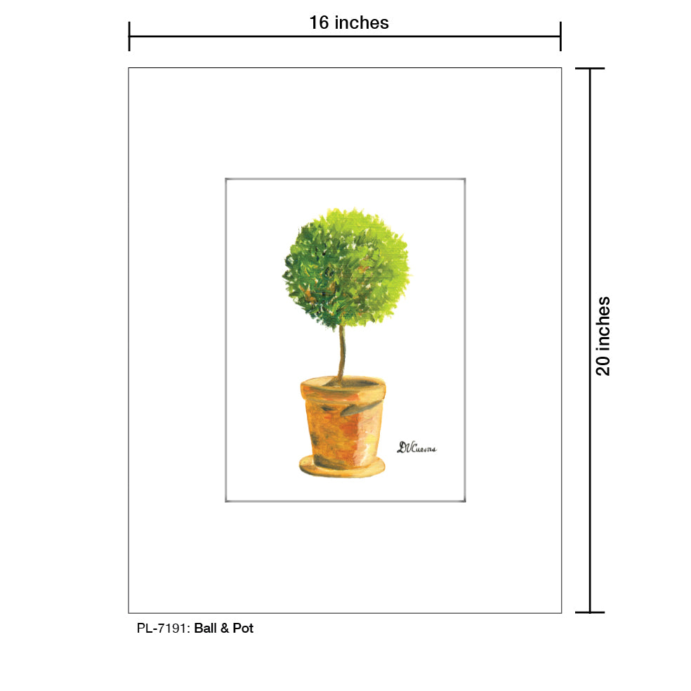 Ball & Pot, Print (#7191A), Printe Matted, www.printedcanvas.com