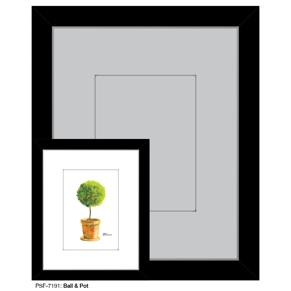 Ball & Pot, Print (#7191A), Print Matted, www.printedcanvas.com