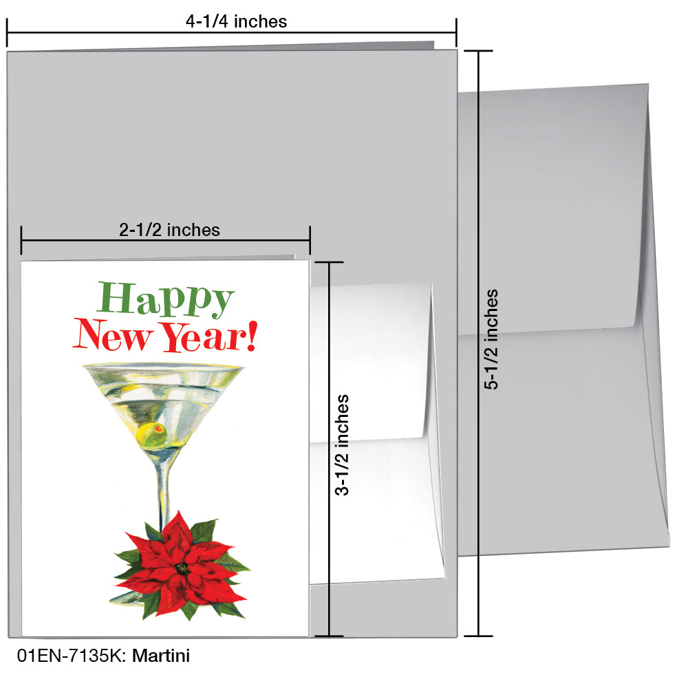 Martini, Greeting Card (7135K), Enclosure, www.printedcanvas.com