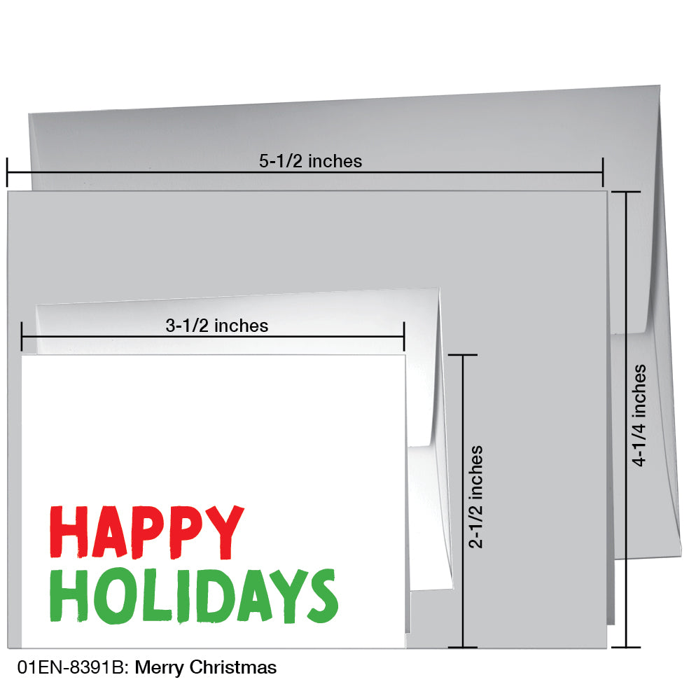Merry Christmas, Greeting Card (8391B), Enclosure, www.printedcanvas.com