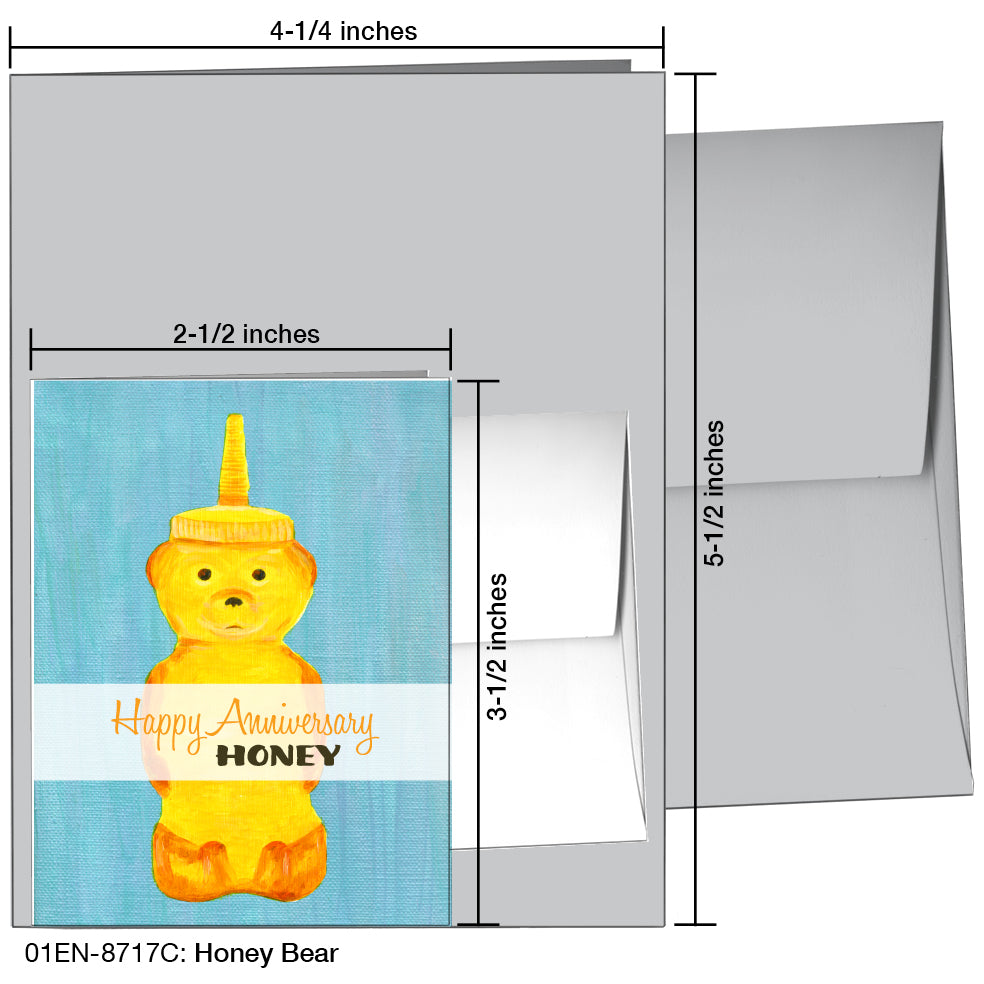 Honey Bear, Greeting Card (8717C), Enclosure, www.printedcanvas.com