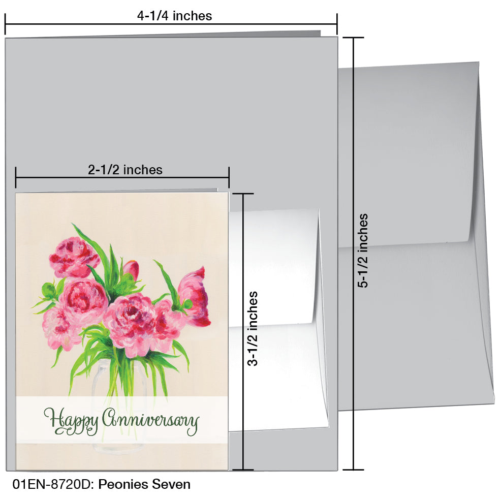 Peonies Seven, Greeting Card (8720D), Enclosure, printedcanvas.com
