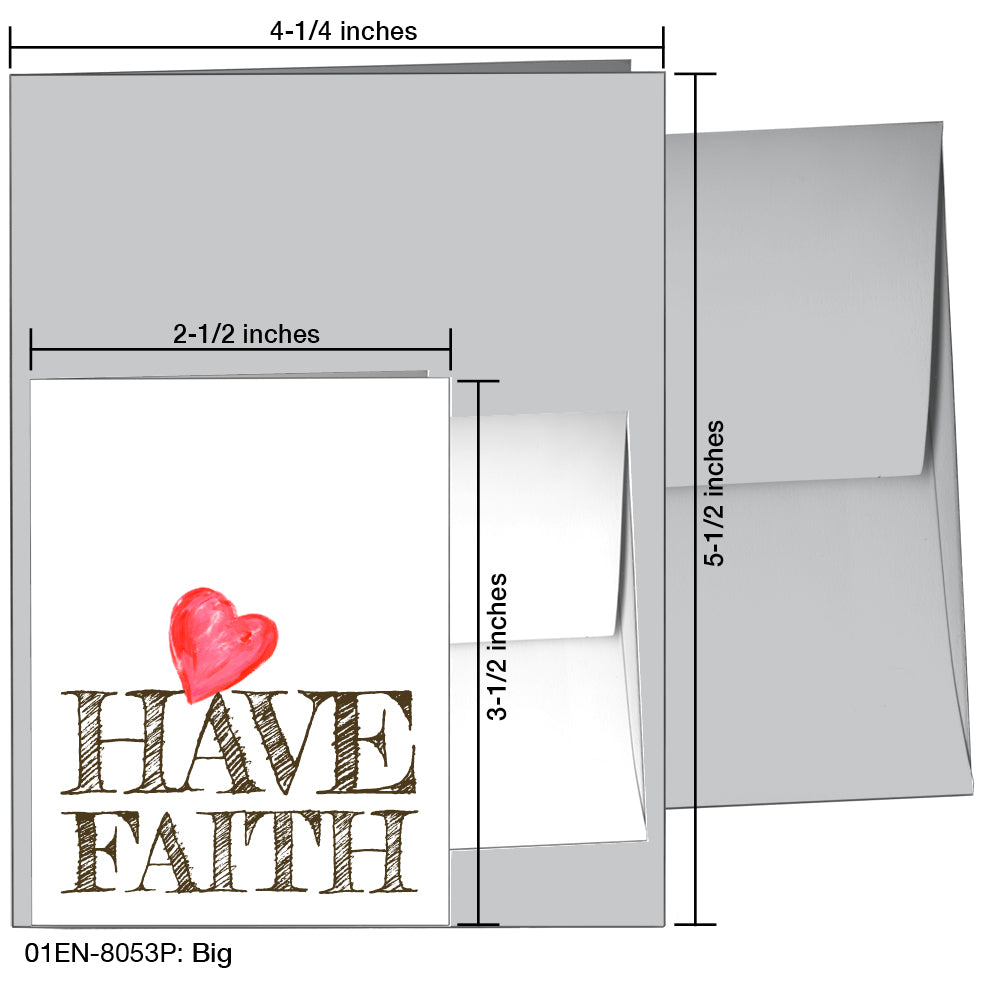 Big, Greeting Card (8053P), Enclosure, www.printedcanvas.com