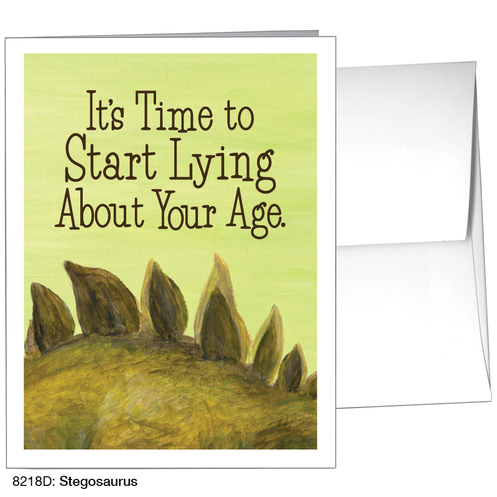 Stegosaurus, Greeting Card (8218D), A2 Card Front, www.printedcanvas.com