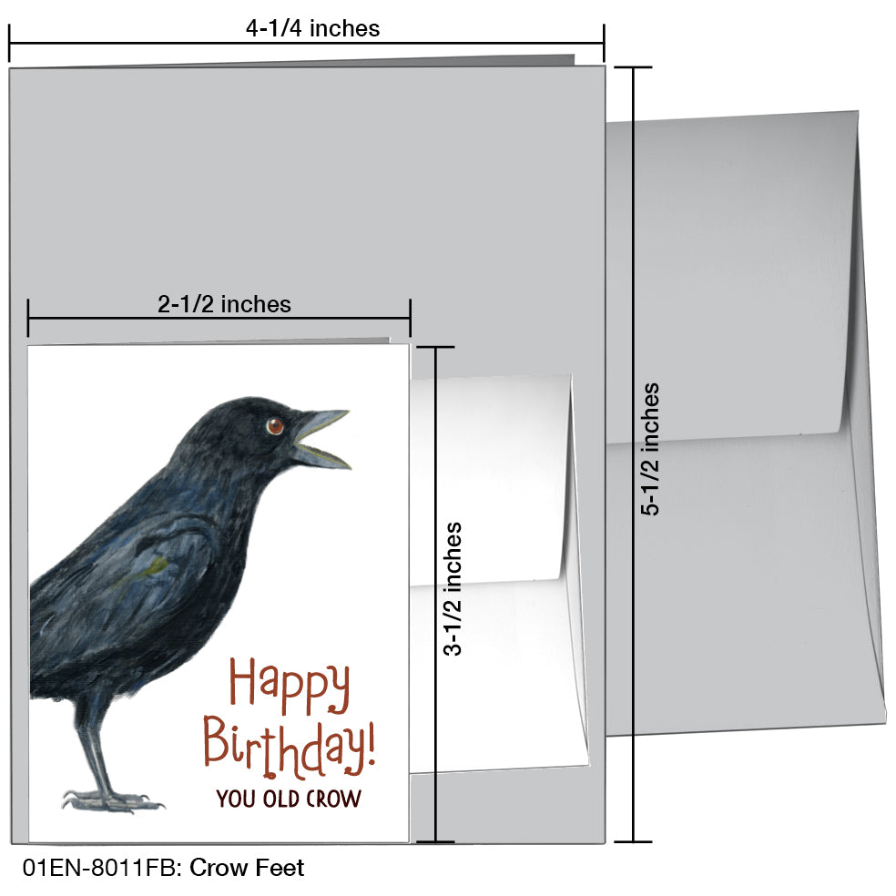 Crow Feet, Greeting Card (8011FB), Enclosure, www.printedcanvas.com