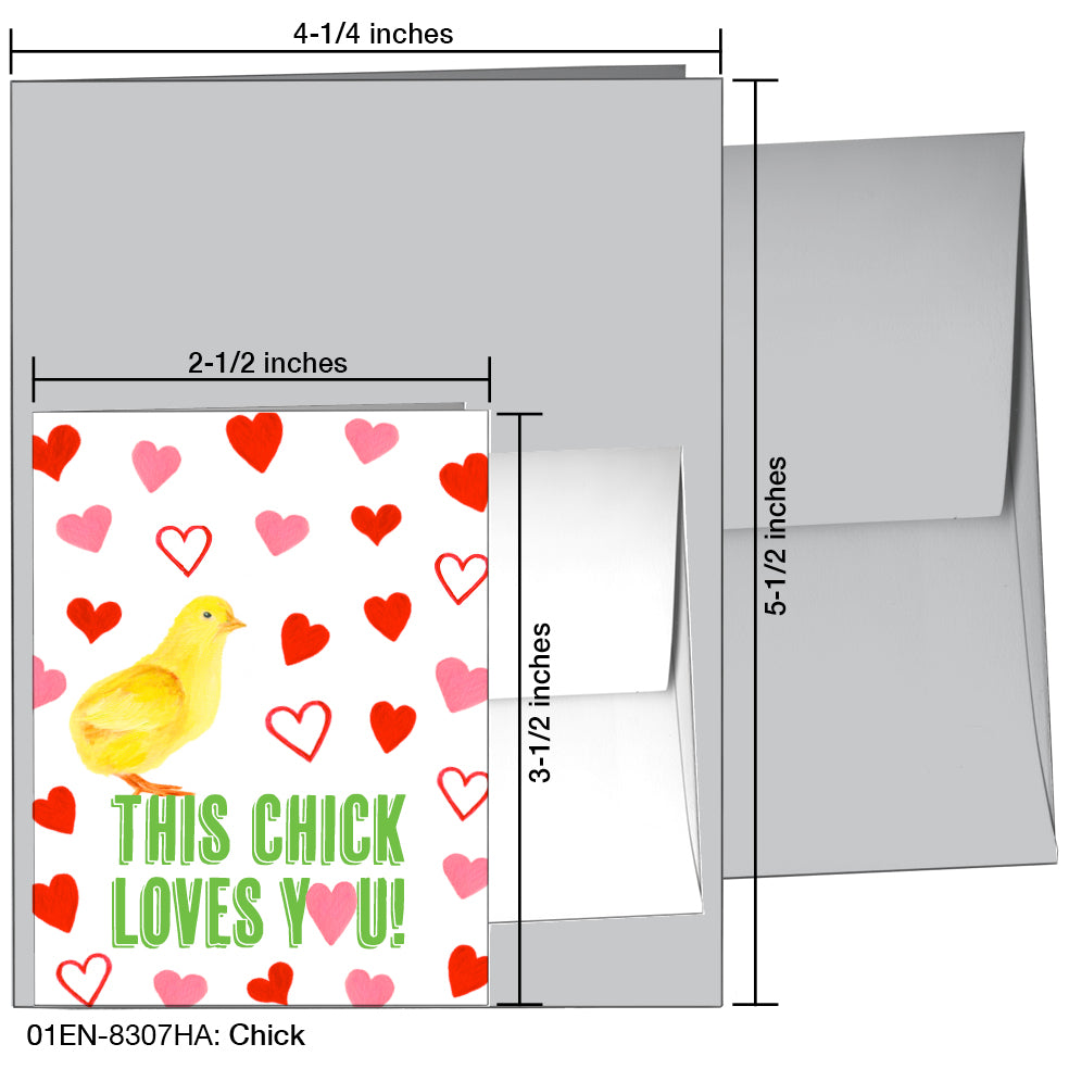 Chick, Greeting Card (8307HA), Enclosure, printedcanvas.com