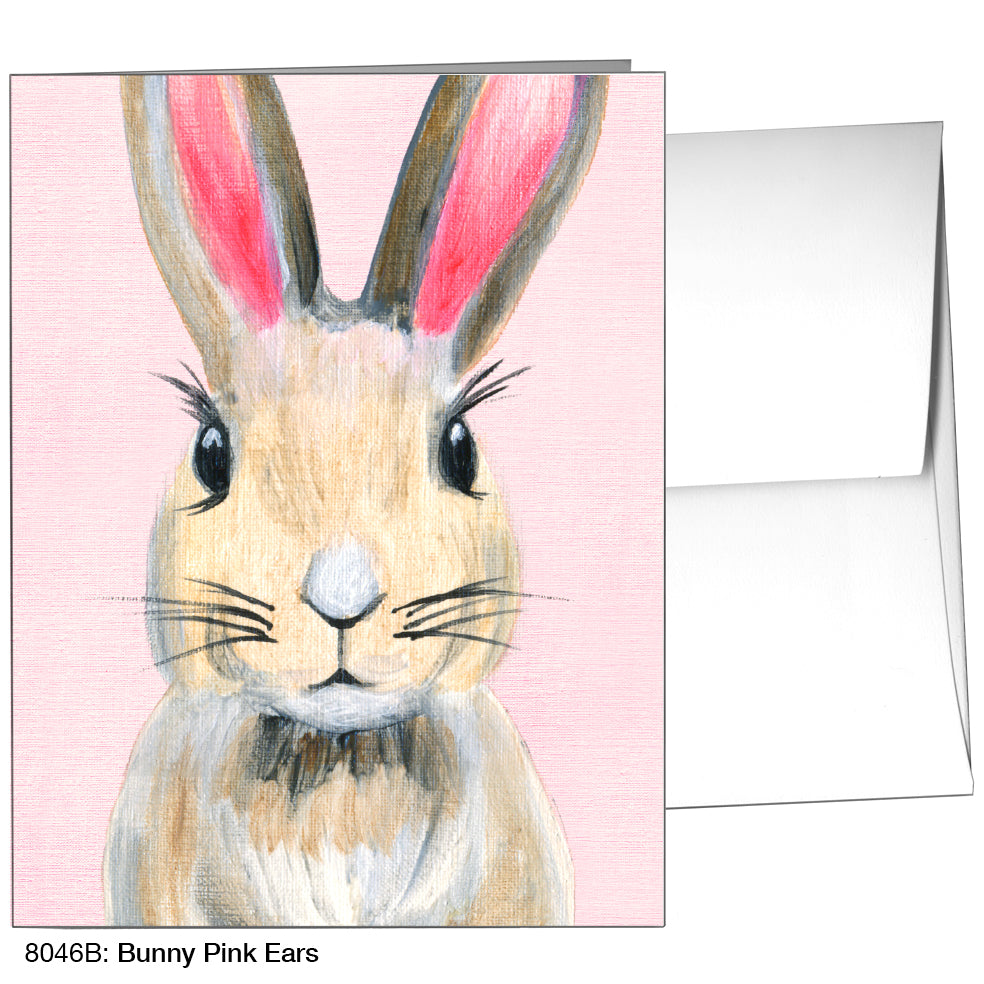 Bunny Pink Ears, Greeting Card (8046B), A2, printedcanvas.com
