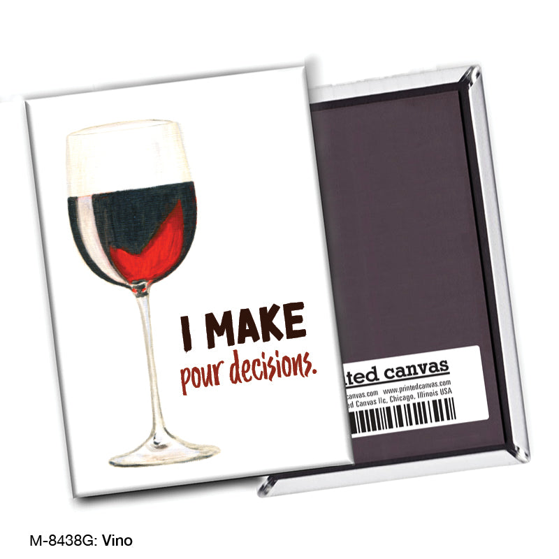Vino, Magnet (M-8438G), Front, www.printedcanvas.com