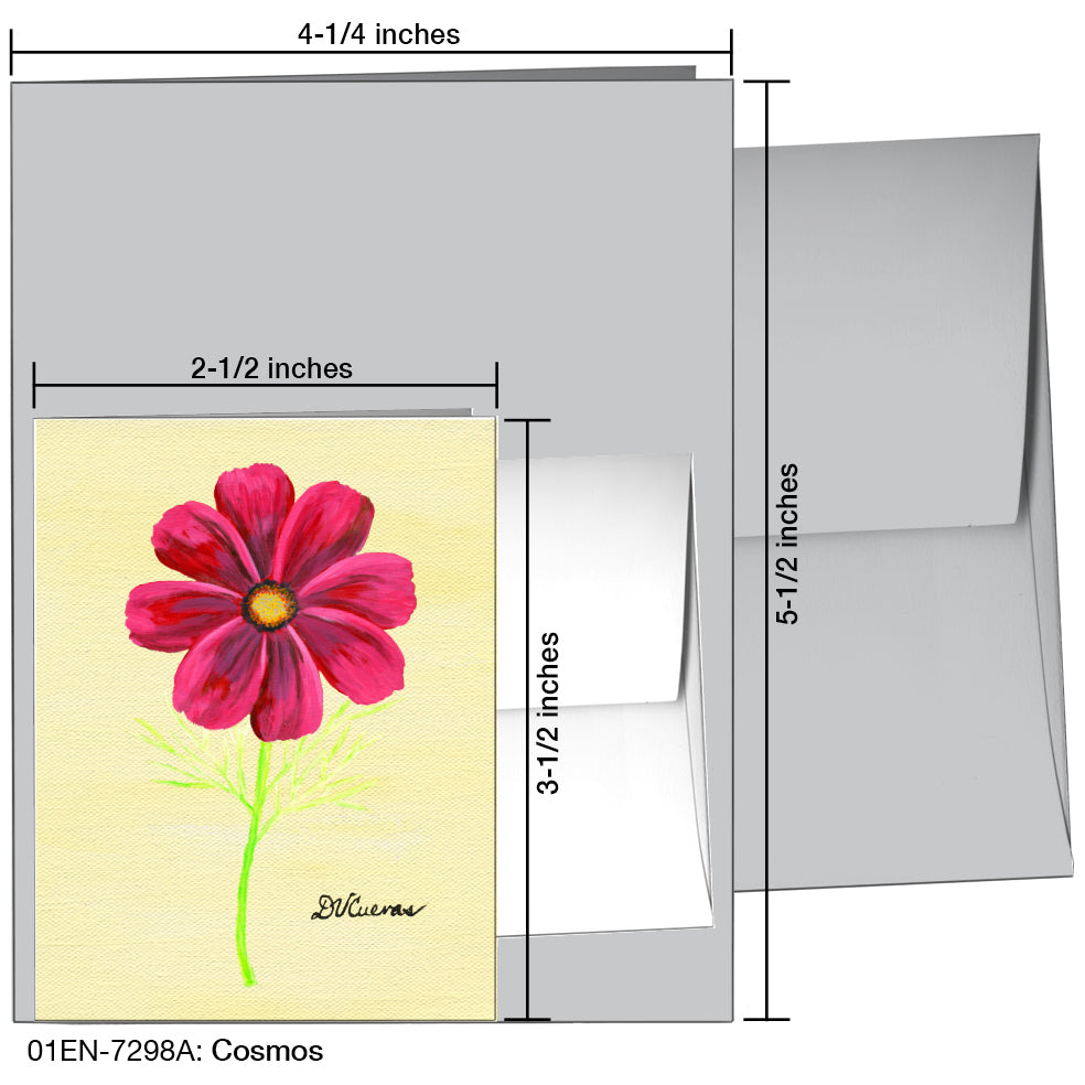 Cosmos, Greeting Card (7298A), Enclosure Card, www.printedcanvas.com