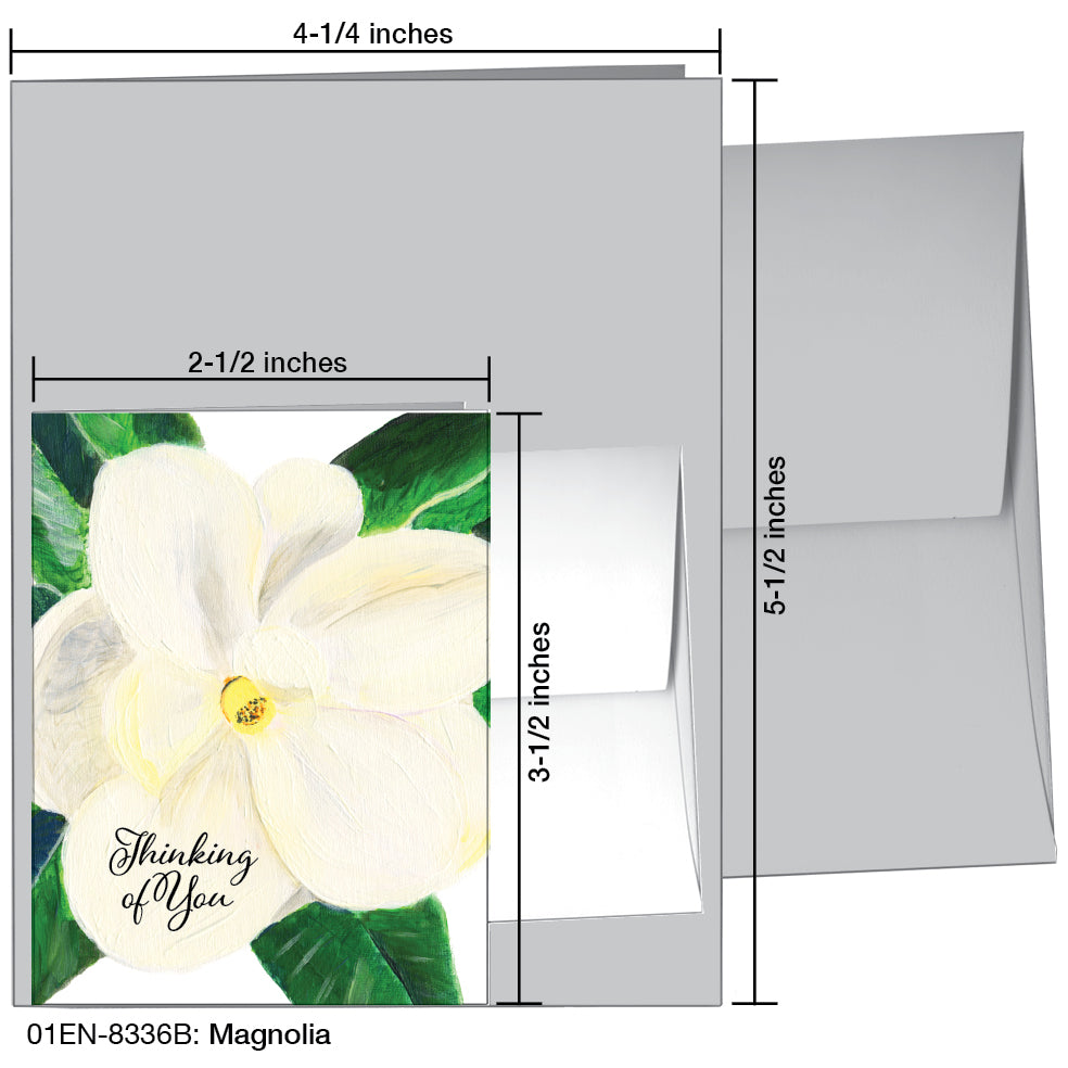 Magnolia, Greeting Card (8336B), Enclosure, printedcanvas.com