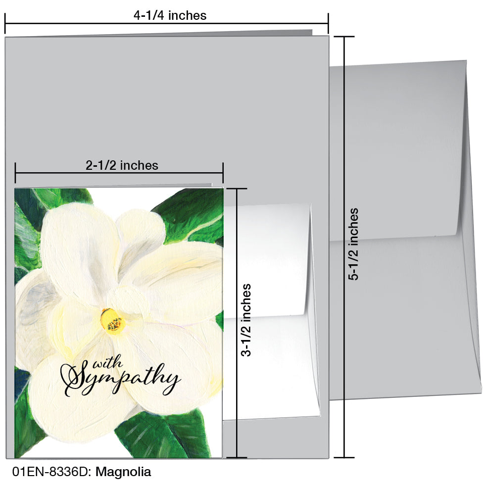 Magnolia, Greeting Card (8336D), Enclosure, www.printedcanvas.com