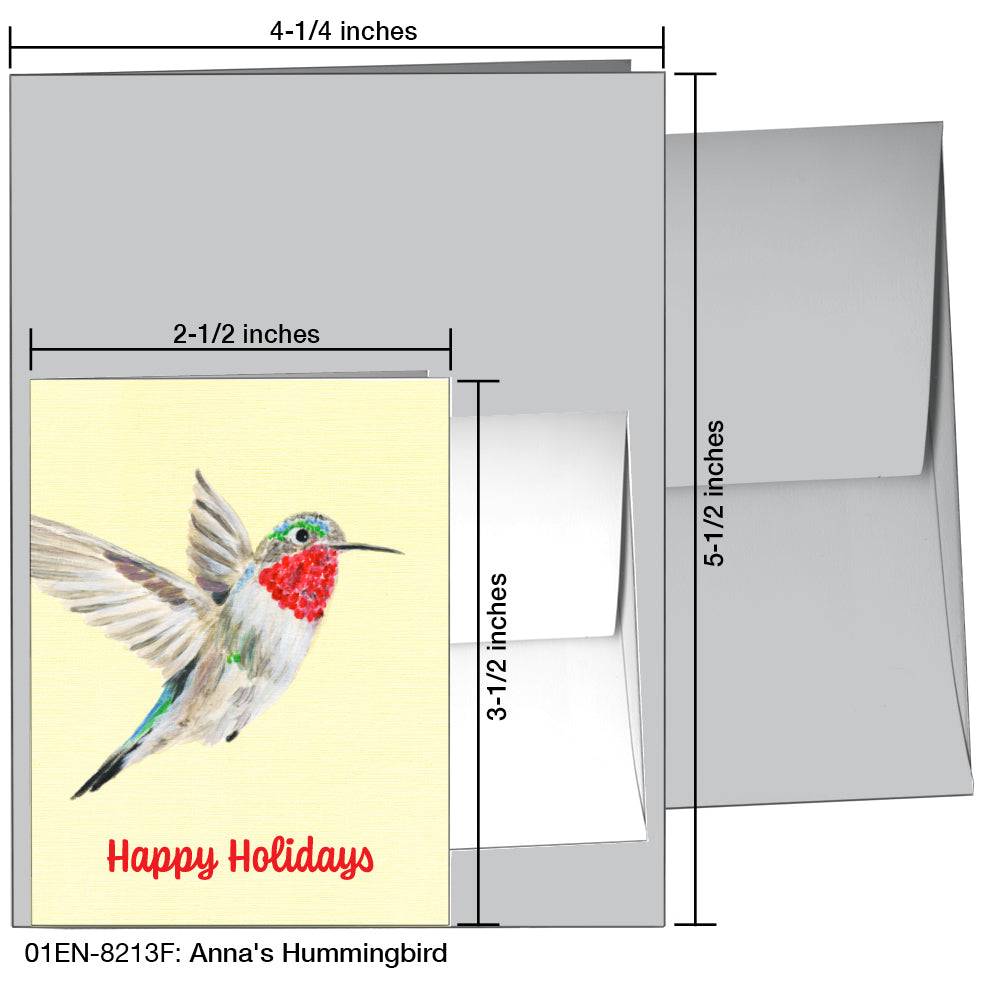 Anna's Hummingbird, Greeting Card (8213F), Enclosure, printedcanvas.com