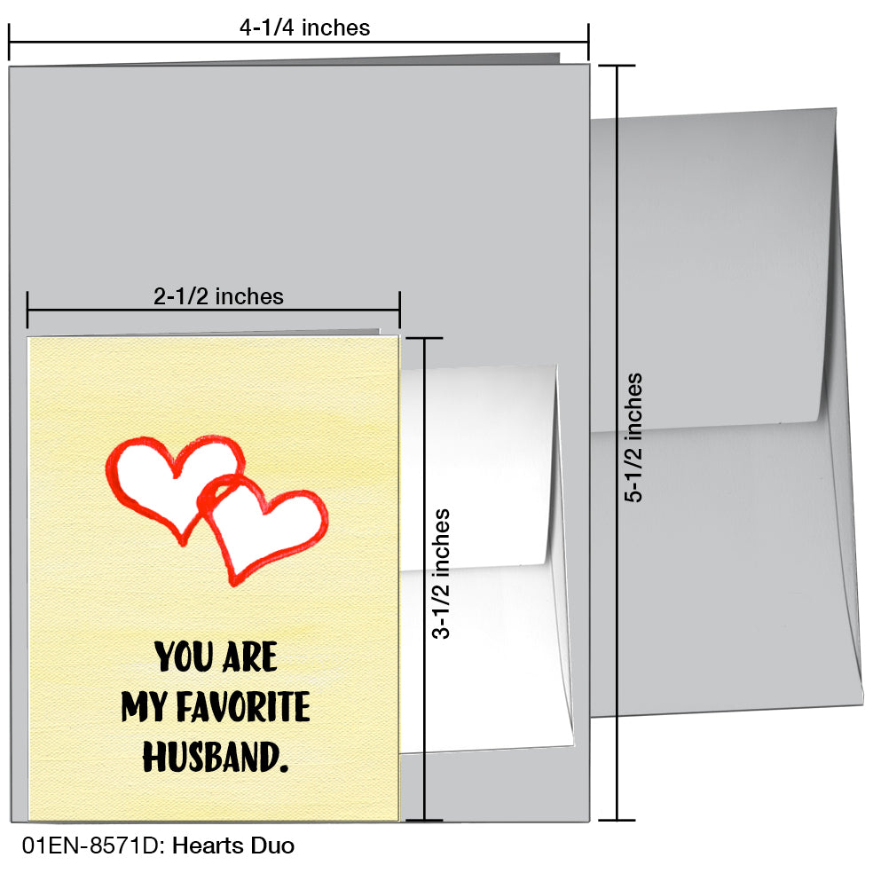 Hearts Duo, Greeting Card (8571D), Enclosure, printedcanvas.com