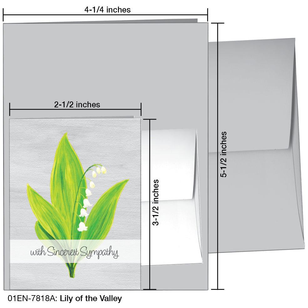 Lily of the Valley, Greeting Card (7818A), Enclosure, www.printedcanvas.com