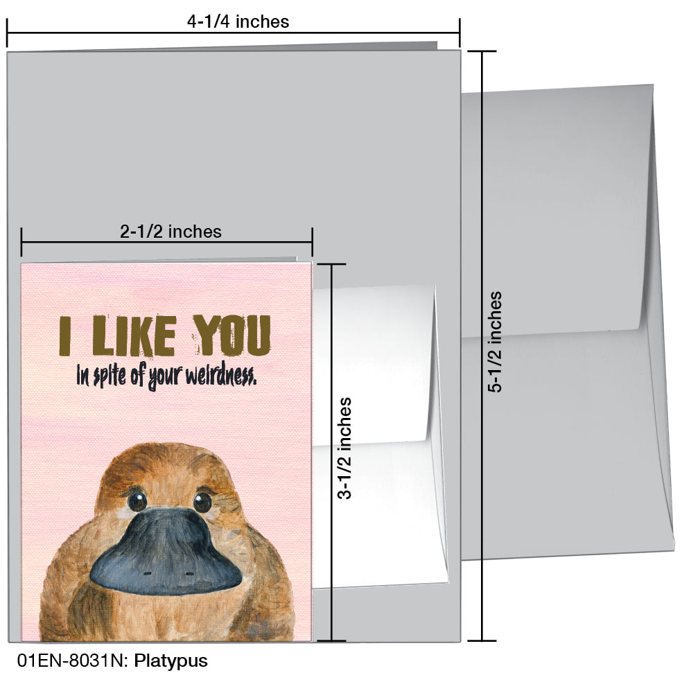 Platypus, Greeting Card (8031N), Enclosure, printedcanvas.com