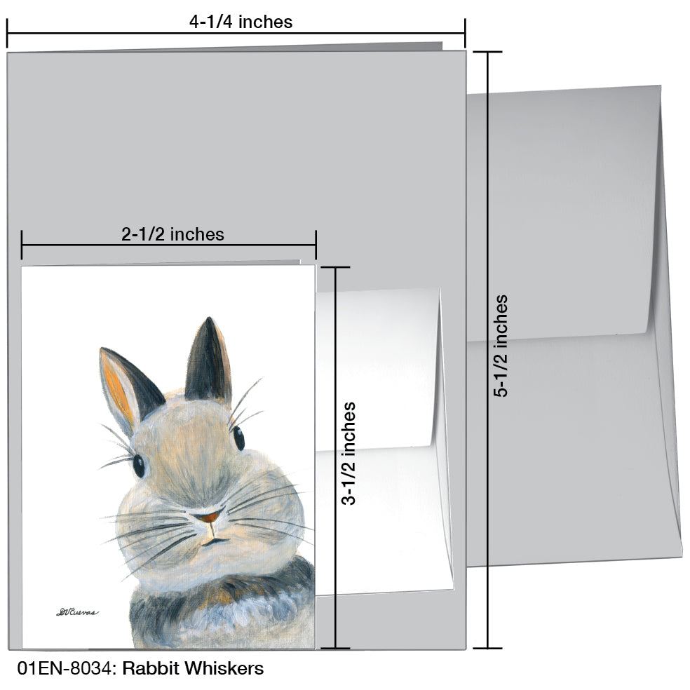 Rabbit Whiskers, Greeting Card (8034B), Enclosure Card, www.printedcanvas.com