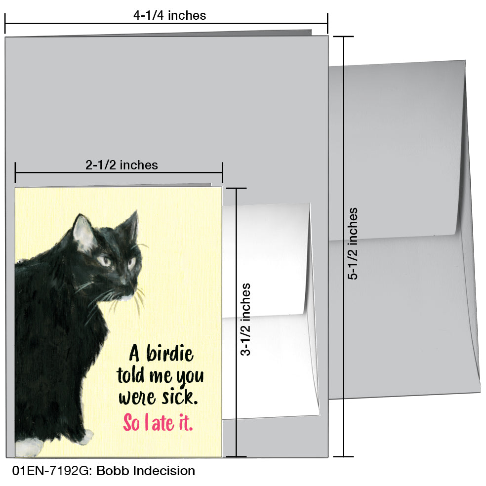 Bobb Indecision, Greeting Card (7192G), Enclosure Card, www.printedcanvas.com