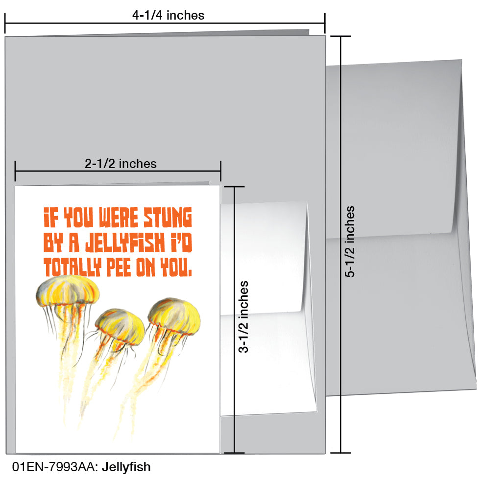 Jellyfish, Greeting Card (7993AA), Enclosure, www.printedcanvas.com