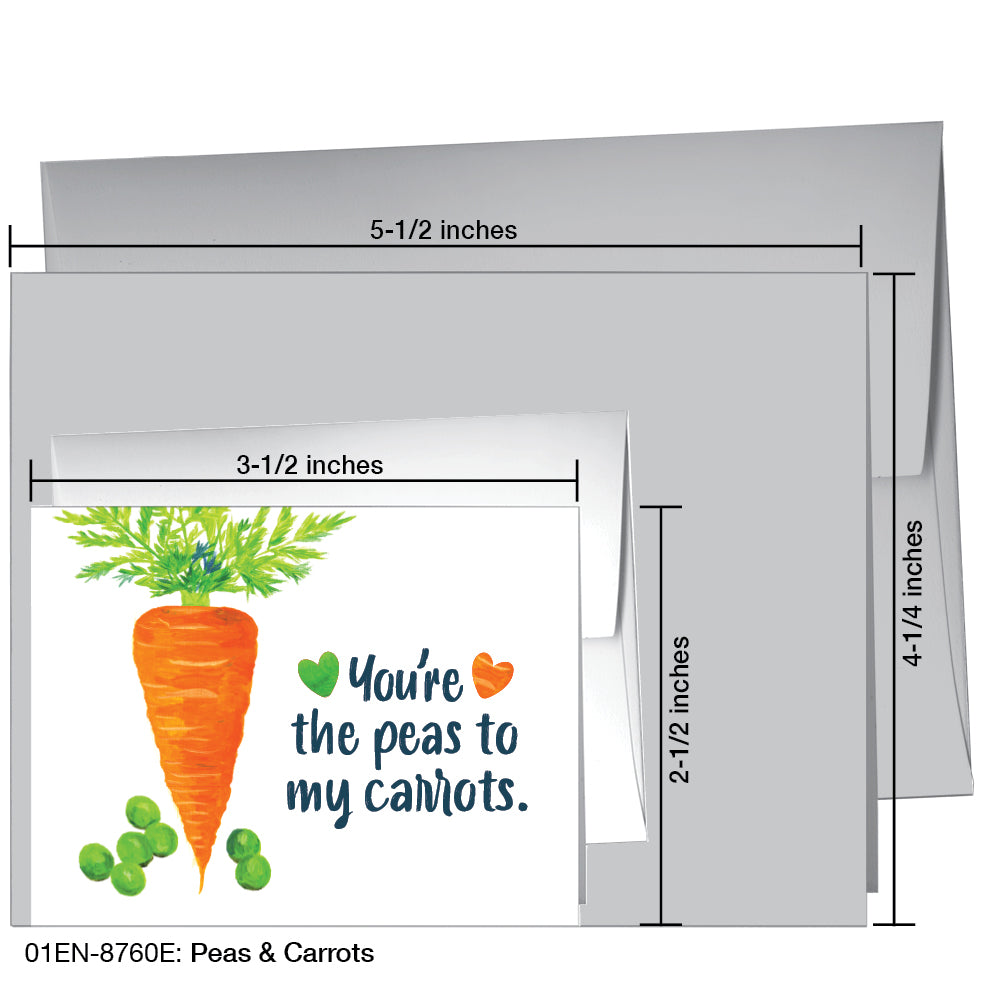 Peas & Carrots, Greeting Card (8760E), Enclosure, printedcanvas.com