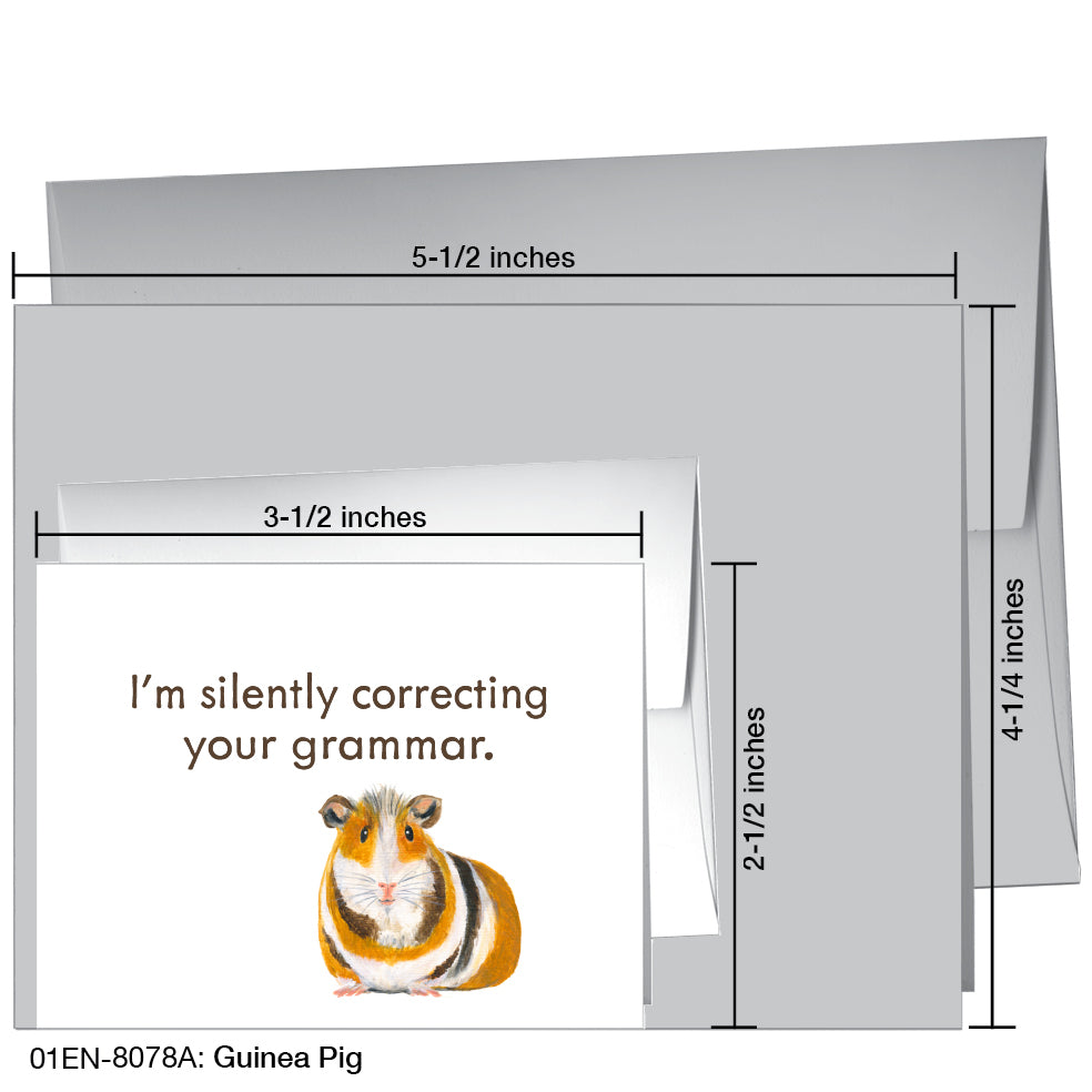 Guinea Pig, Greeting Card (8078A), Enclosure, www.printedcanvas.com