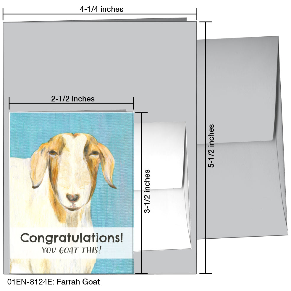 Farrah Goat, Greeting Card (8124E), Enclosure, printedcanvas.com