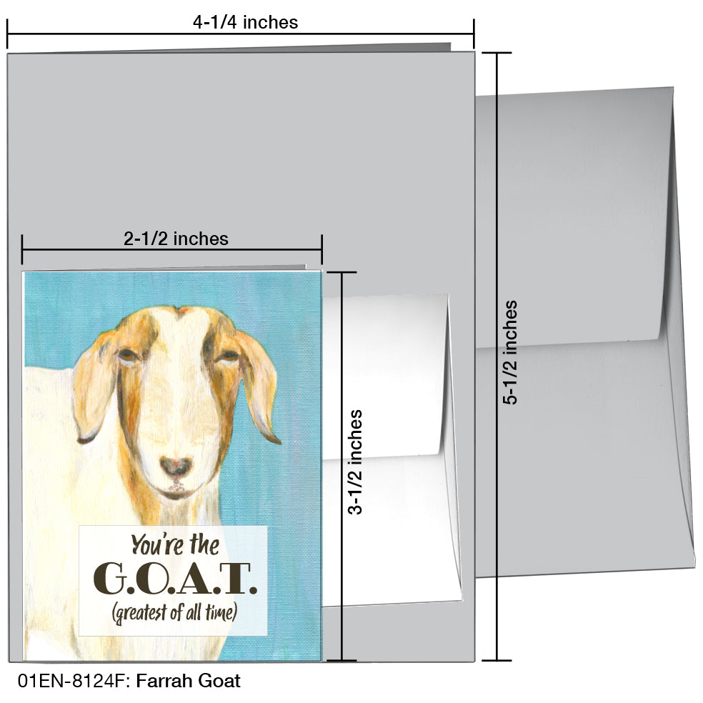 Farrah Goat, Greeting Card (8124F), Enclosure, printedcanvas.com