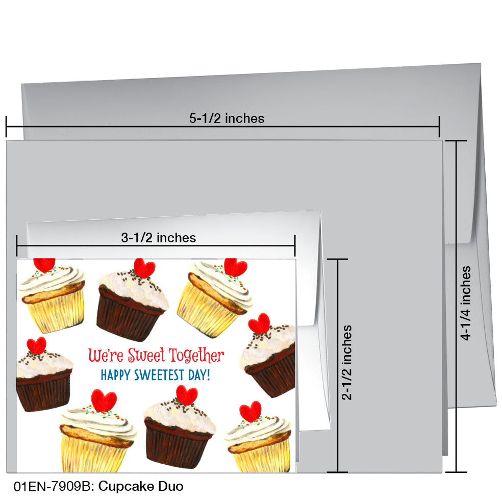 Cupcake Duo, Greeting Card (7909B), Enclosure, printedcanvas.com