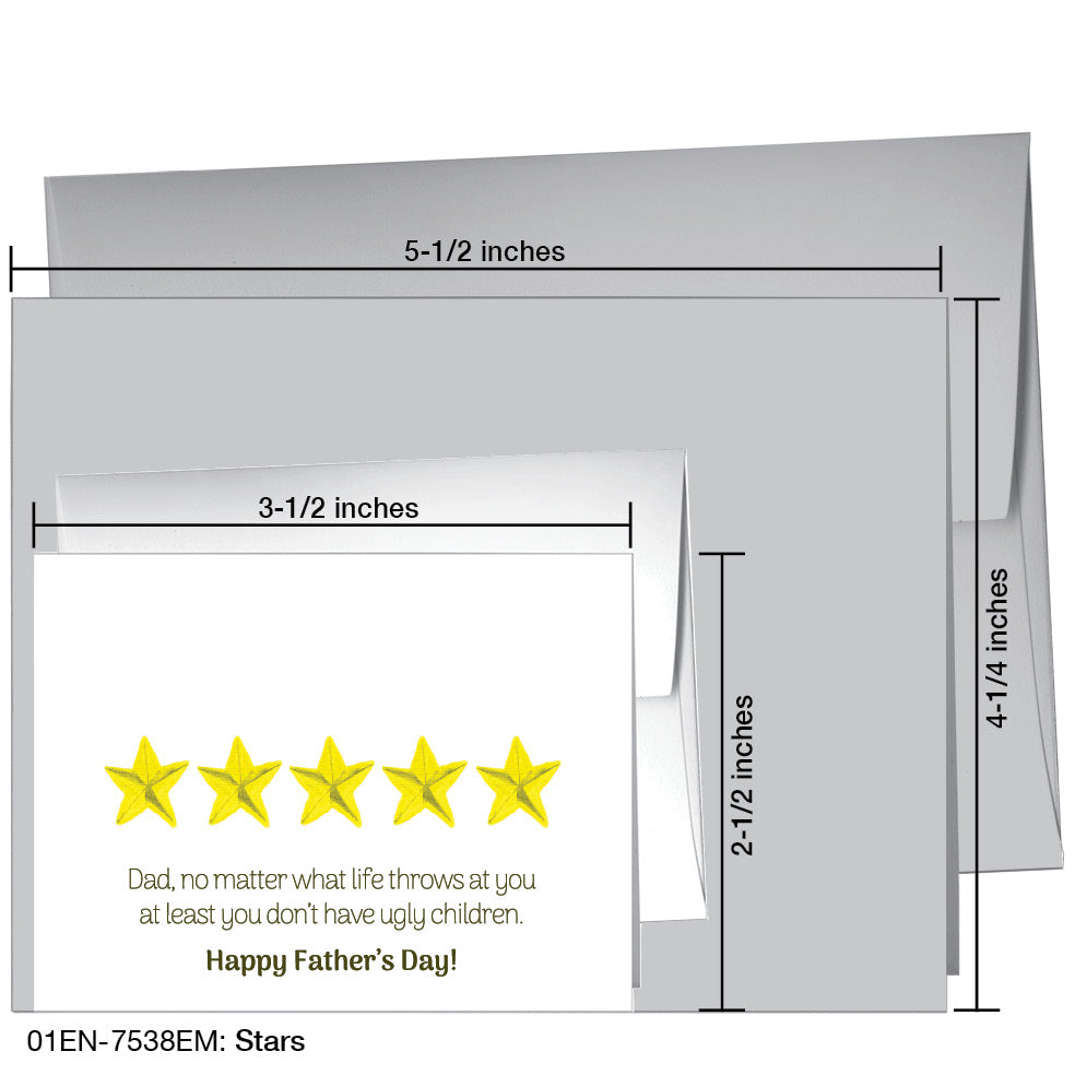 Stars, Greeting Card (7538EM), Enclosure, www.printedcanvas.com