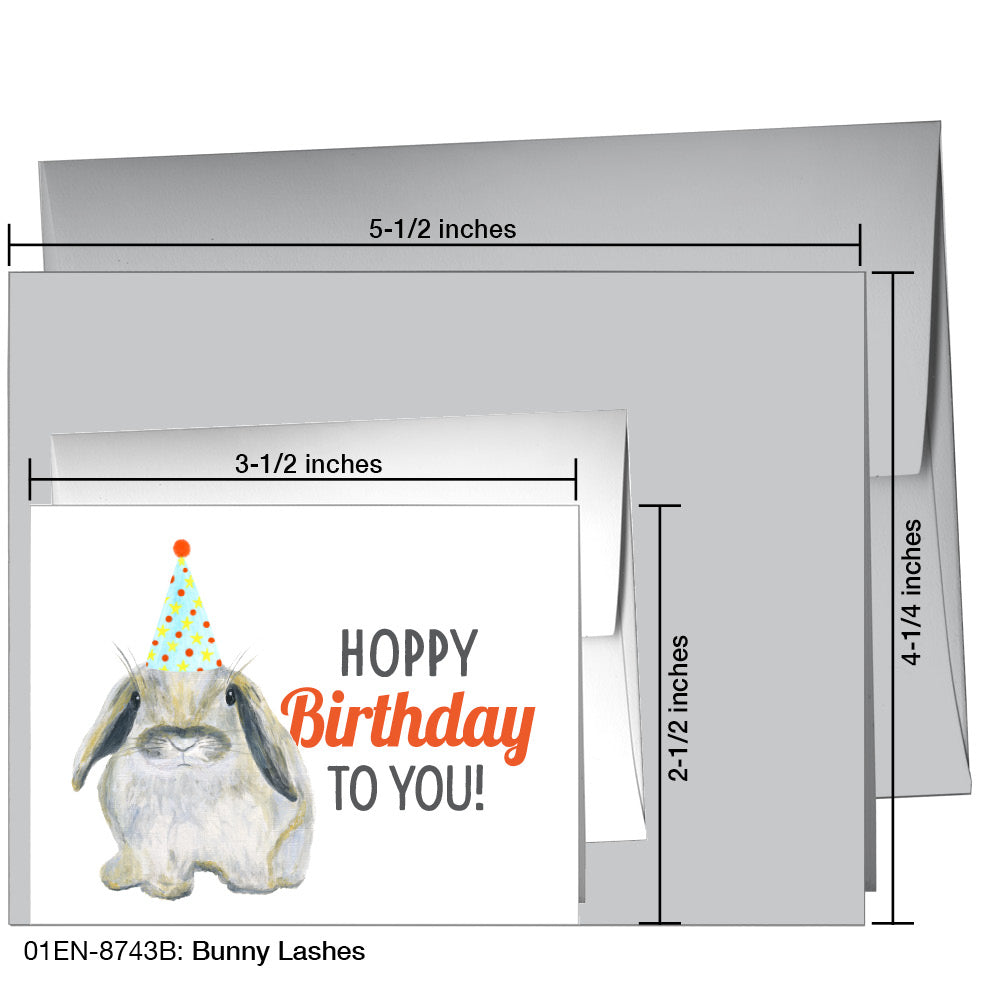 Bunny Lashes, Greeting Card (8743B), Enclosure, www.printedcanvas.com