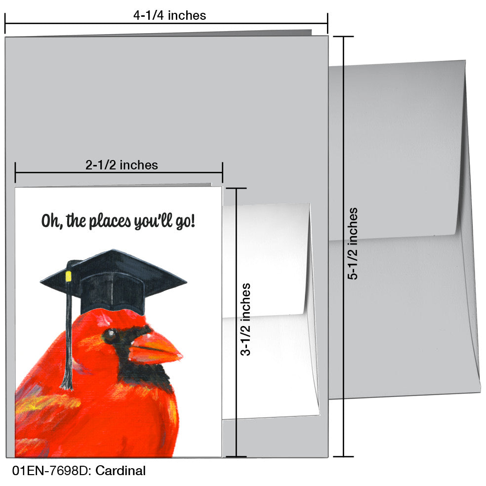 Cardinal, Greeting Card (7698D), Enclosure, www.printedcanvas.com