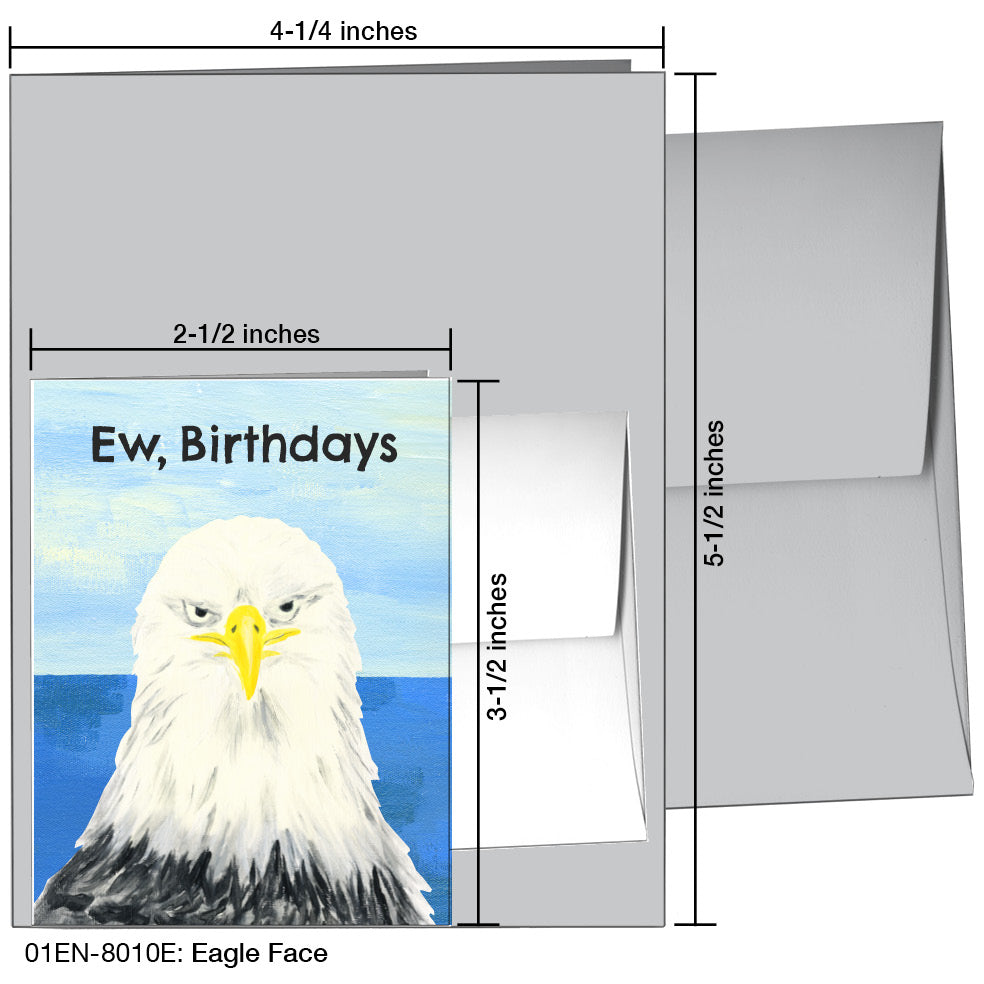 Eagle Face, Greeting Card (8010E), Enclosure, printedcanvas.com