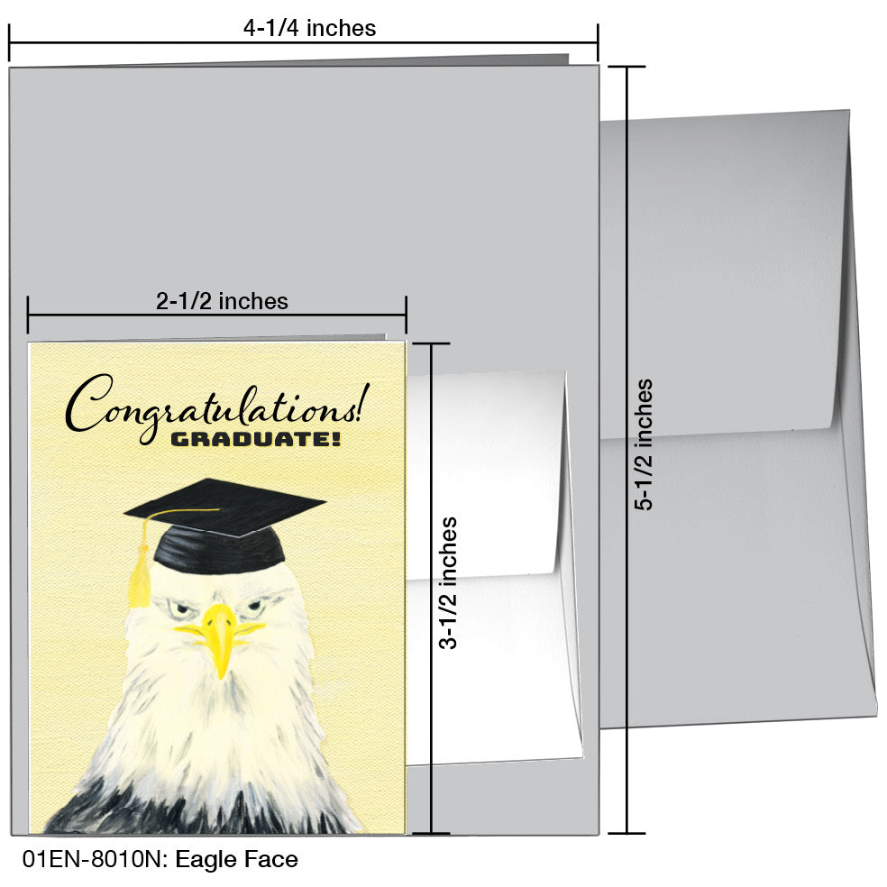 Eagle Face, Greeting Card (8010N), Enclosure, www.printedcanvas.com