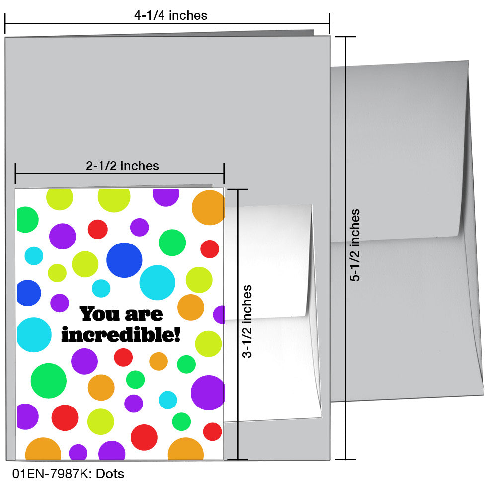 Dots, Greeting Card (7987K), Enclosure, www.printedcanvas.com