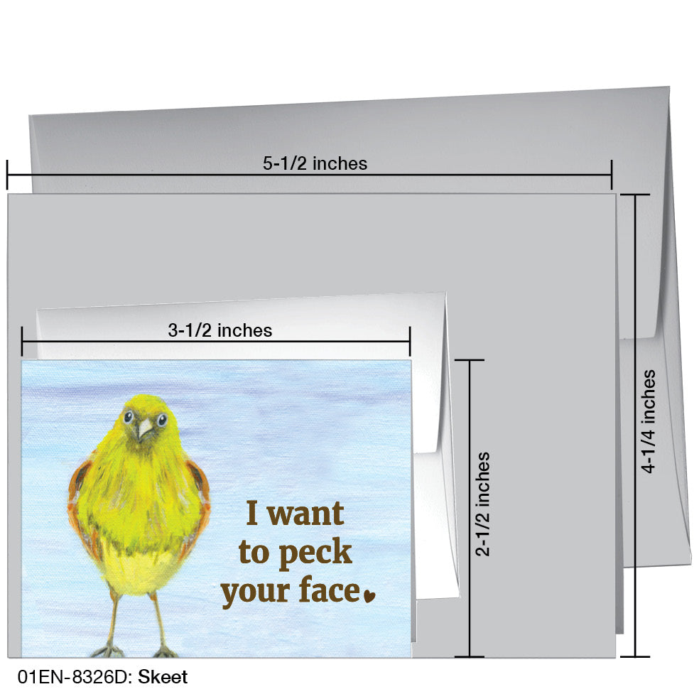 Skeet, Greeting Card (8326D), Enclosure, www.printedcanvas.com