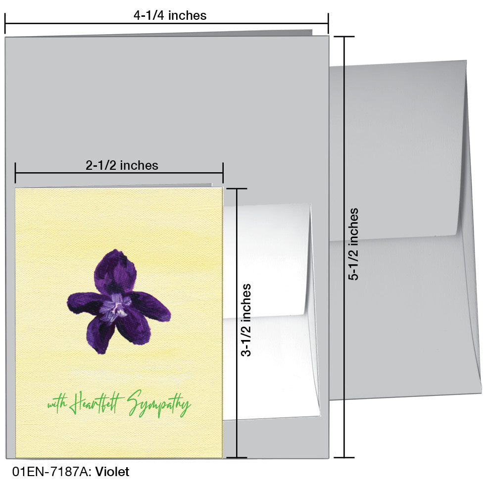 Violet, Greeting Card (7187A), Enclosure, printedcanvas.com