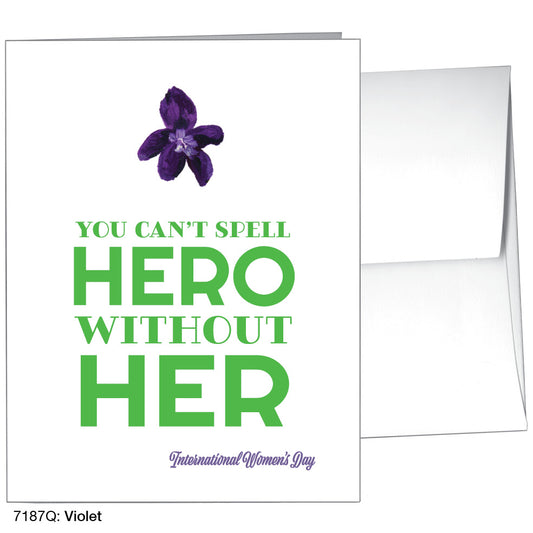 Violet, Greeting Card (7187Q), Front, www.printedcanvas.com