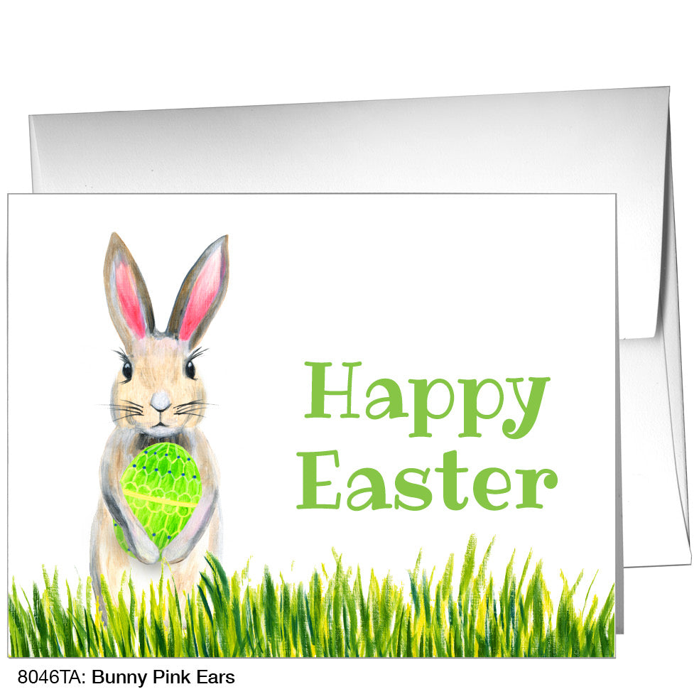 Bunny Pink Ears, Greeting Card (8046TA), A2 Card, printedcanvas.com