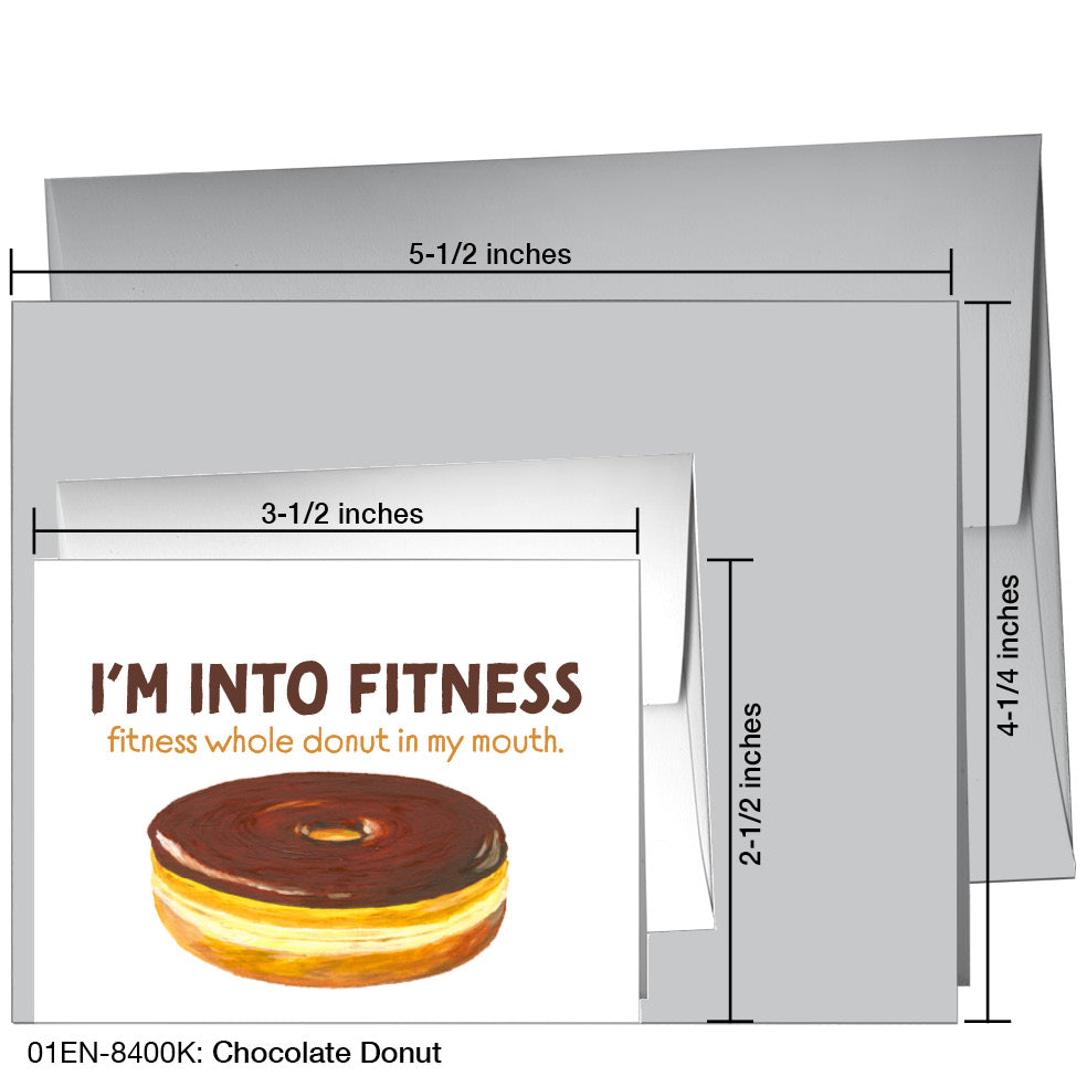 Chocolate Donut, Greeting Card (8400K), Enclosure, www.printedcanvas.com