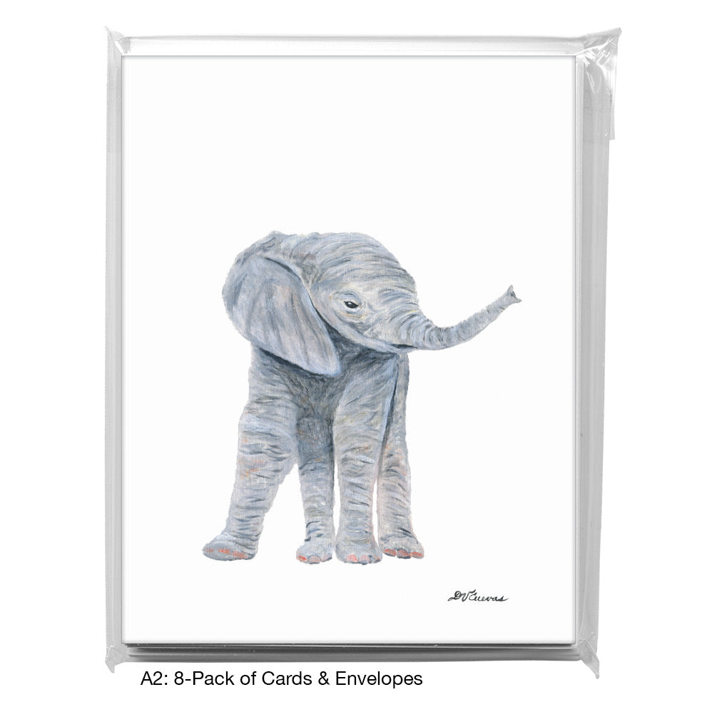 Elephant Baby, Greeting Card (8774A), A2 8-Pack, printedcanvas.com