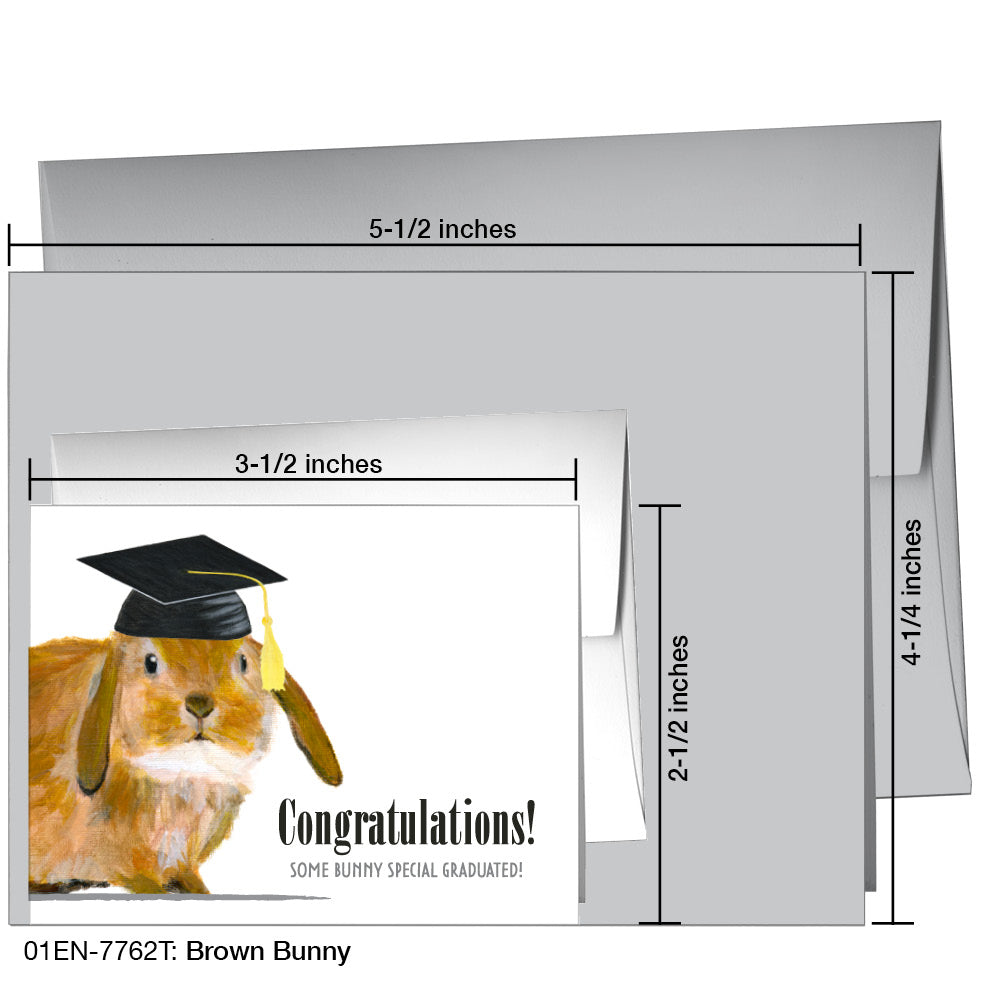 Brown Bunny, Greeting Card (7762T), Enclosure, www.printedcanvas.com