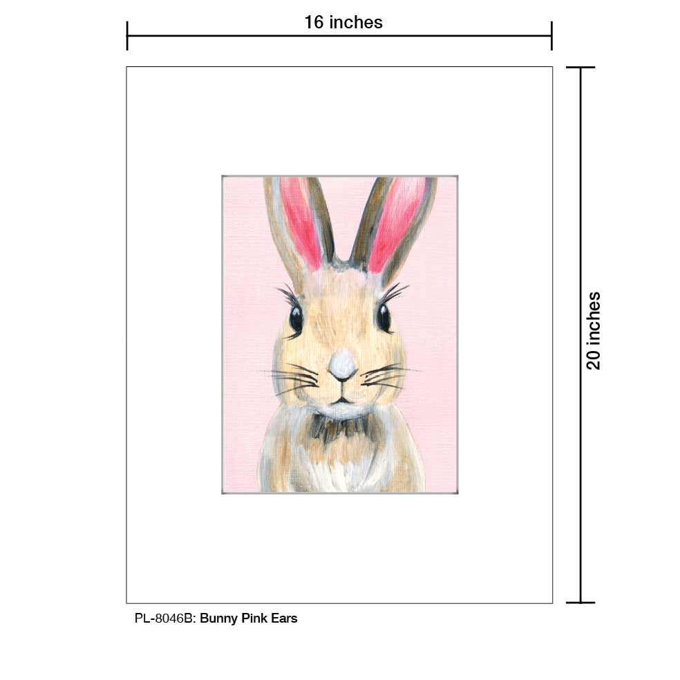 Bunny Pink Ears, Print (#8046B), Printe Matted, www.printedcanvas.com
