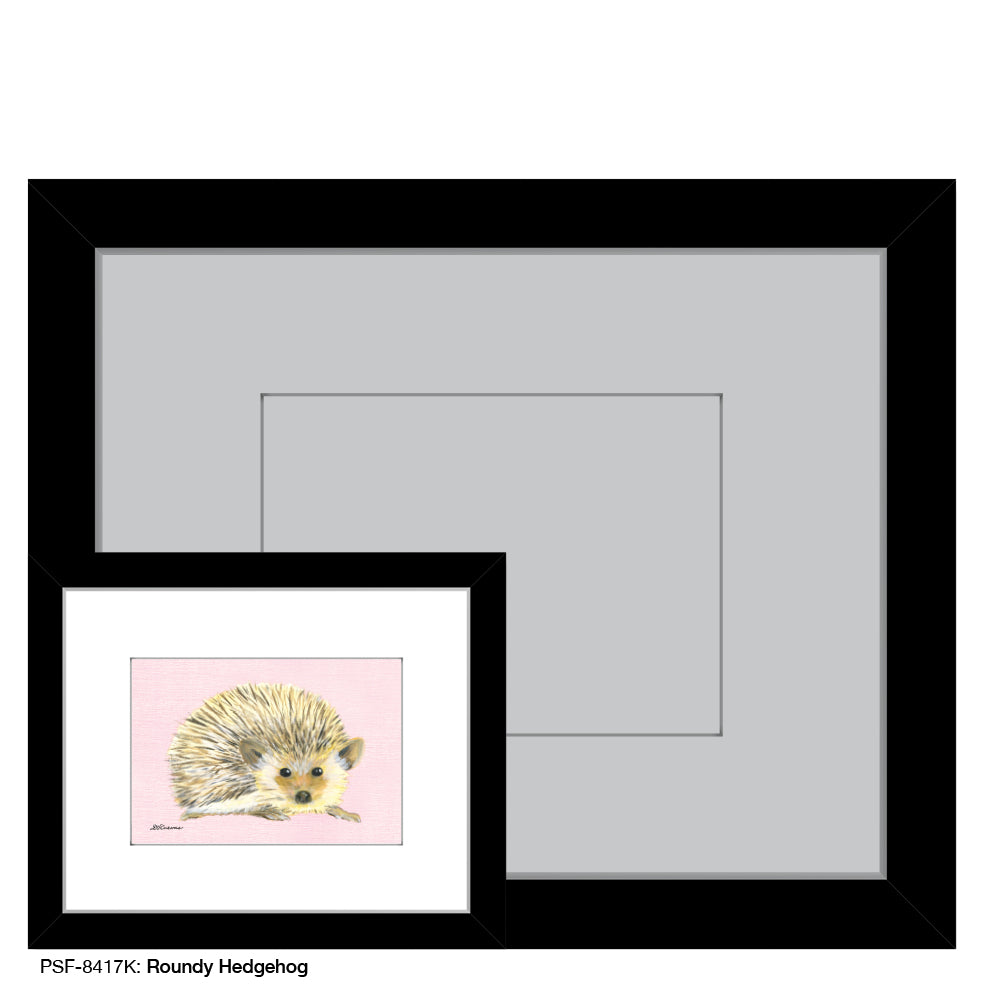 Roundy Hedgehog, Print (#8417K), Print Matted, www.printedcanvas.com