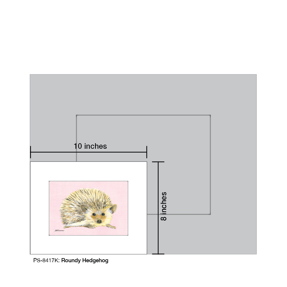Roundy Hedgehog, Print (#8417K), Print Matted, www.printedcanvas.com