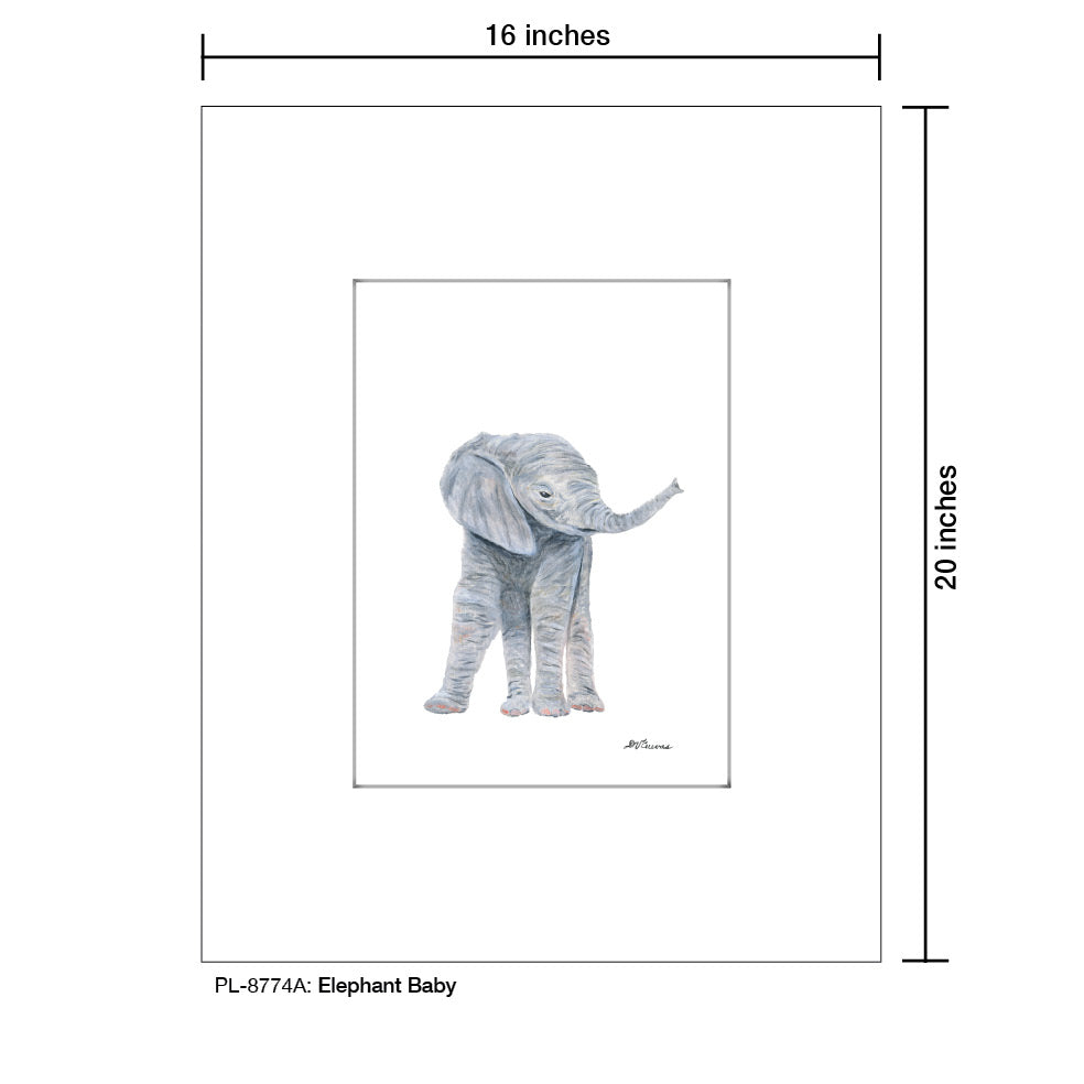 Elephant Baby, Print (#8774A) - Printed Canvas